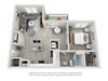 804 SF 1 Bedroom A3